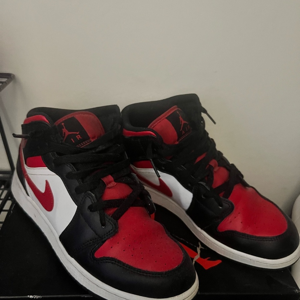 Nike Women's Shoes - Red, Black, and White